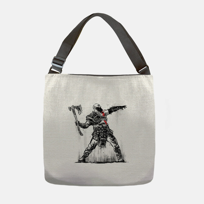 God Throwing Axe-none adjustable tote bag-zascanauta