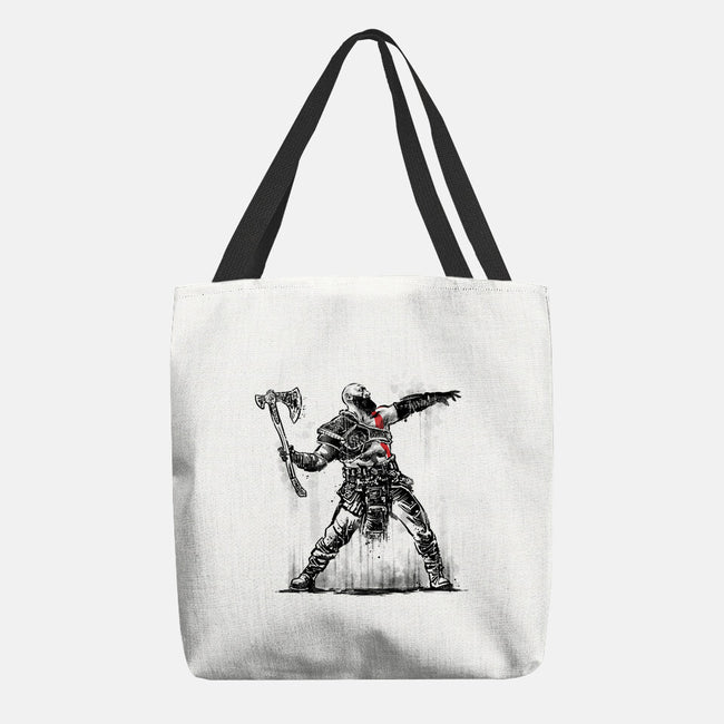 God Throwing Axe-none basic tote bag-zascanauta