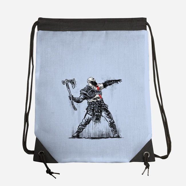 God Throwing Axe-none drawstring bag-zascanauta