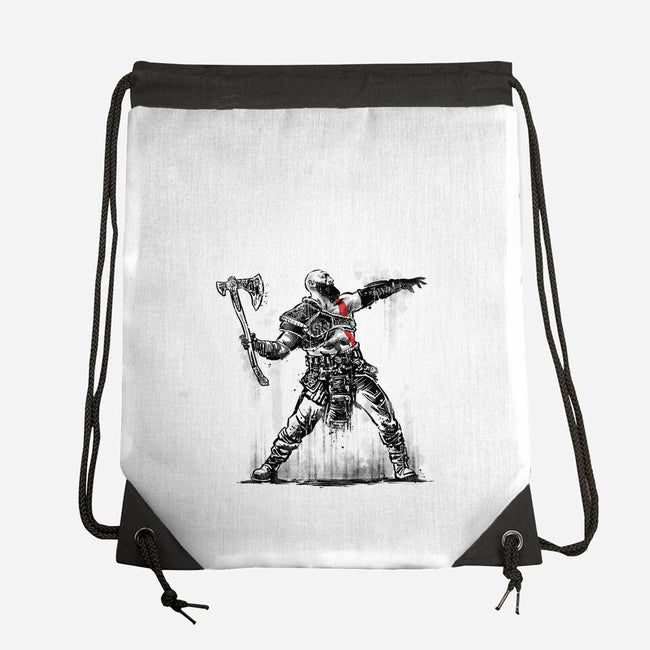 God Throwing Axe-none drawstring bag-zascanauta