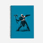 God Throwing Axe-none dot grid notebook-zascanauta