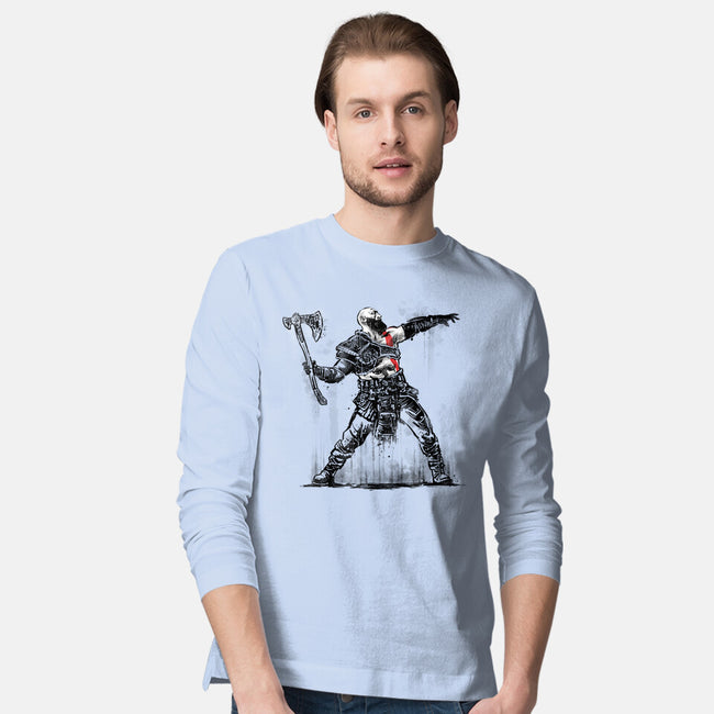 God Throwing Axe-mens long sleeved tee-zascanauta