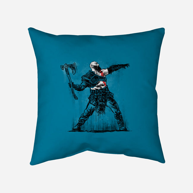 God Throwing Axe-none removable cover w insert throw pillow-zascanauta
