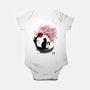 Sakura Cat Sumi-e-baby basic onesie-DrMonekers