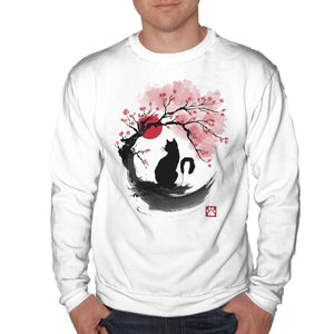 Sakura Cat Sumi-e