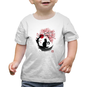 Sakura Cat Sumi-e