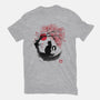 Sakura Cat Sumi-e-womens basic tee-DrMonekers