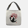 Sakura Cat Sumi-e-none adjustable tote bag-DrMonekers