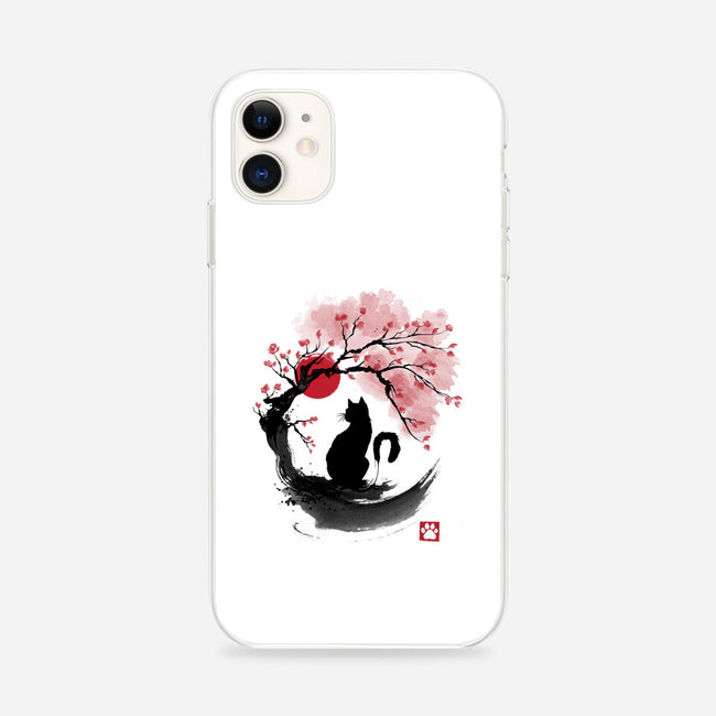 Sakura Cat Sumi-e-iphone snap phone case-DrMonekers