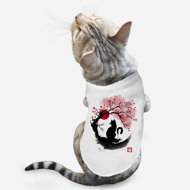 Sakura Cat Sumi-e-cat basic pet tank-DrMonekers