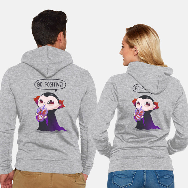 Be Positive-unisex zip-up sweatshirt-ricolaa
