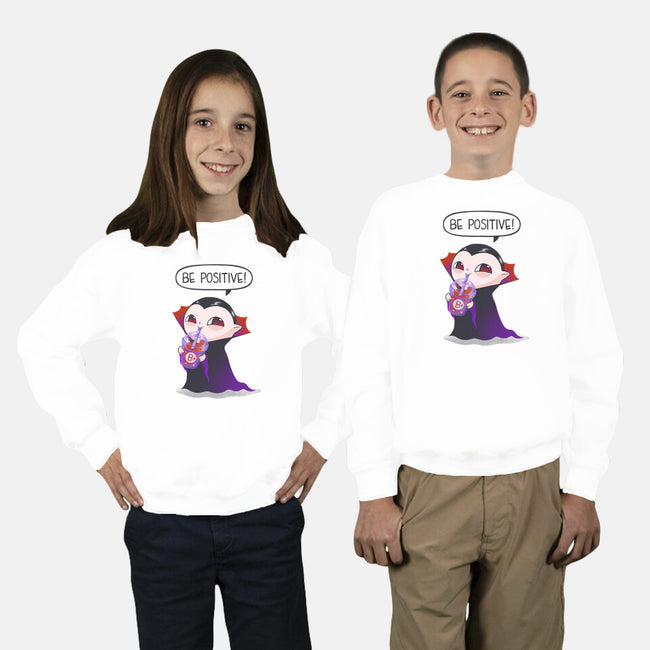 Be Positive-youth crew neck sweatshirt-ricolaa