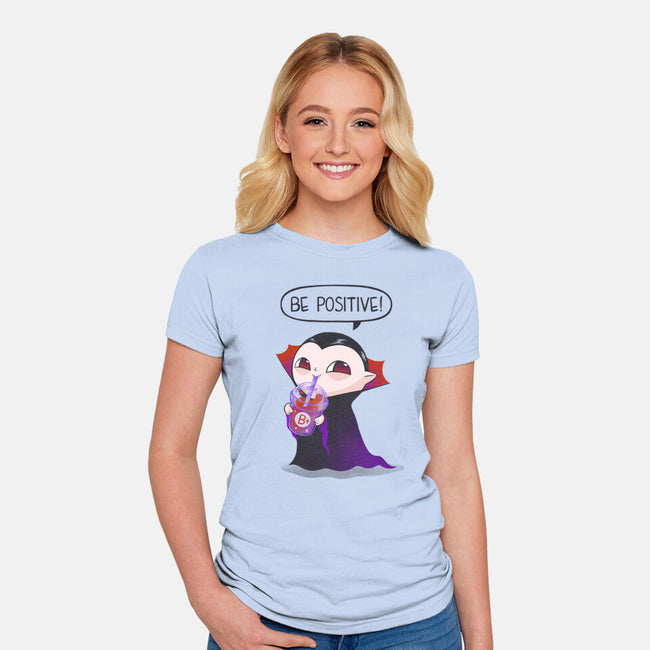 Be Positive-womens fitted tee-ricolaa