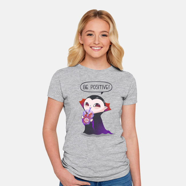 Be Positive-womens fitted tee-ricolaa