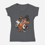 Tiger Tattoo-womens v-neck tee-ricolaa