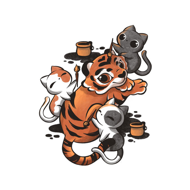 Tiger Tattoo-none removable cover w insert throw pillow-ricolaa