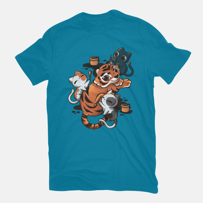 Tiger Tattoo-womens fitted tee-ricolaa
