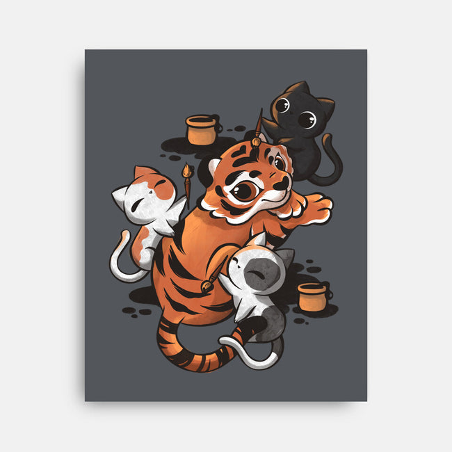 Tiger Tattoo-none stretched canvas-ricolaa