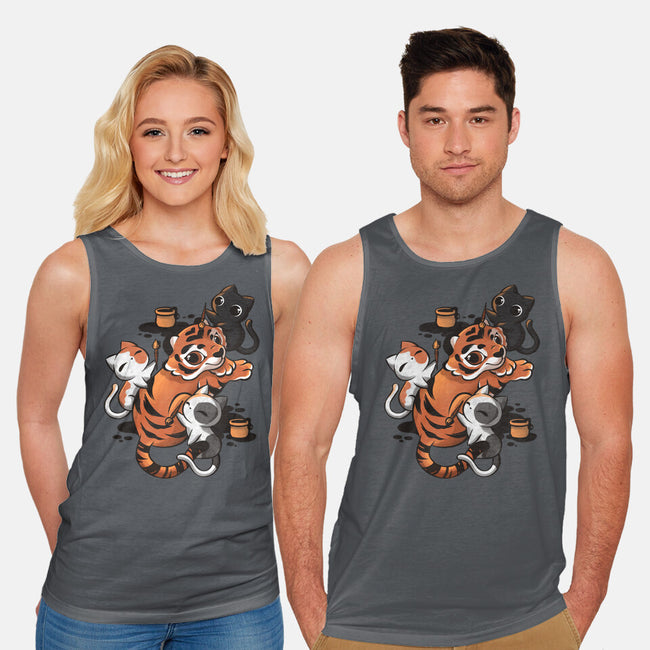 Tiger Tattoo-unisex basic tank-ricolaa