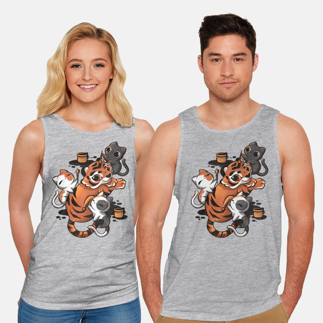 Tiger Tattoo-unisex basic tank-ricolaa
