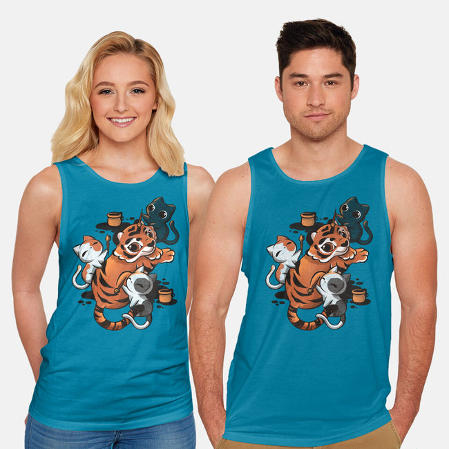 Tiger Tattoo-unisex basic tank-ricolaa