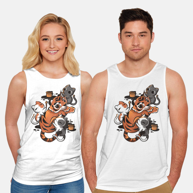 Tiger Tattoo-unisex basic tank-ricolaa