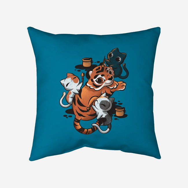 Tiger Tattoo-none removable cover throw pillow-ricolaa