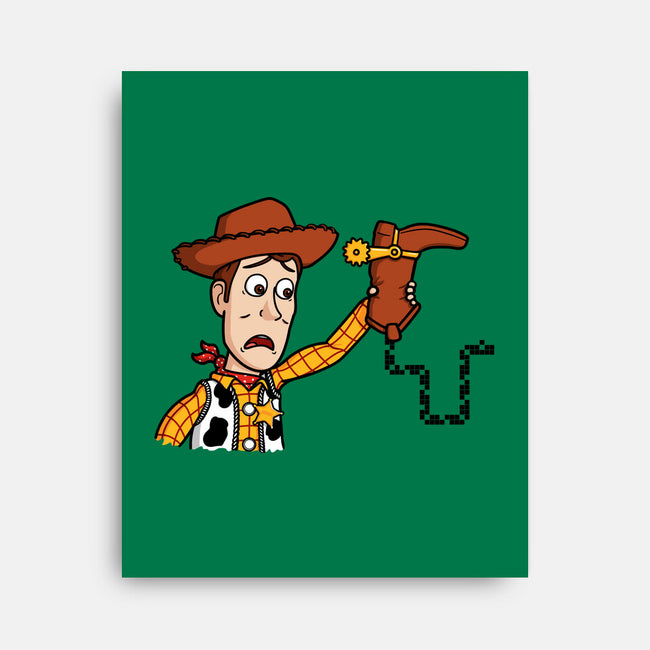 Snake In A Boot-none stretched canvas-Raffiti