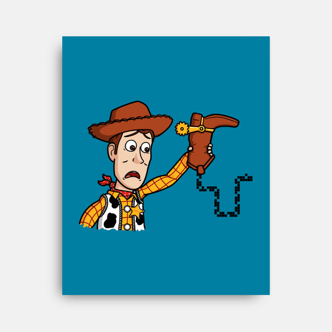 Snake In A Boot-none stretched canvas-Raffiti