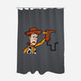 Snake In A Boot-none polyester shower curtain-Raffiti