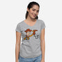 Snake In A Boot-womens v-neck tee-Raffiti