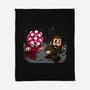 Evil Mushroom-none fleece blanket-Raffiti