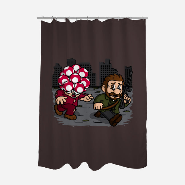 Evil Mushroom-none polyester shower curtain-Raffiti