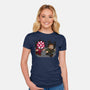 Evil Mushroom-womens fitted tee-Raffiti