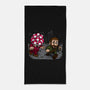 Evil Mushroom-none beach towel-Raffiti