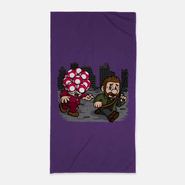 Evil Mushroom-none beach towel-Raffiti