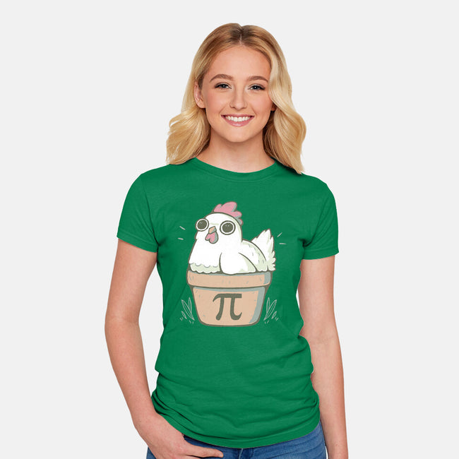 Chicken Pot Pi-womens fitted tee-xMorfina