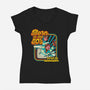 Raised By Television-womens v-neck tee-tobefonseca