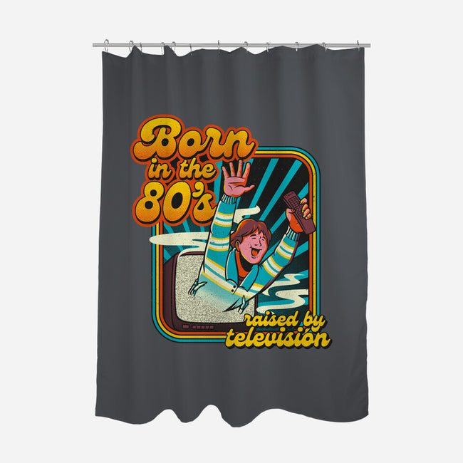 Raised By Television-none polyester shower curtain-tobefonseca