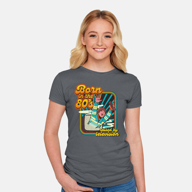 Raised By Television-womens fitted tee-tobefonseca