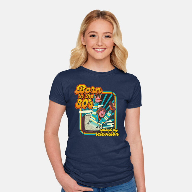 Raised By Television-womens fitted tee-tobefonseca