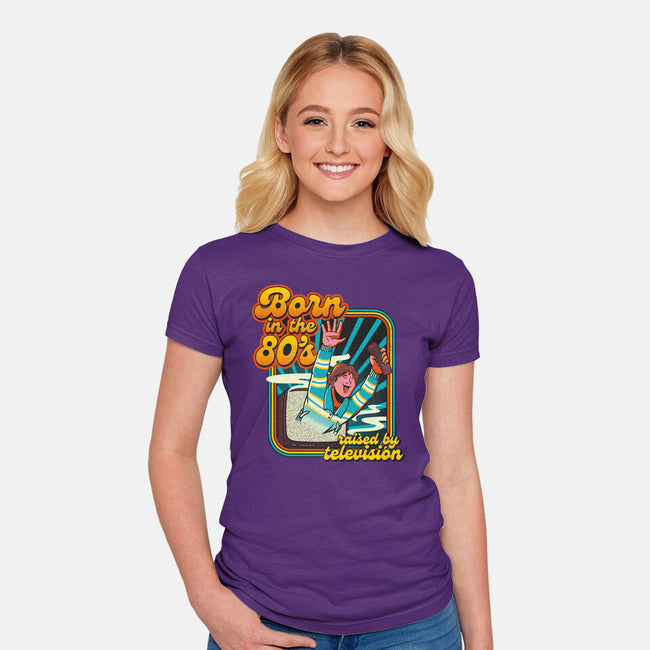 Raised By Television-womens fitted tee-tobefonseca