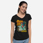Raised By Television-womens v-neck tee-tobefonseca