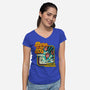 Raised By Television-womens v-neck tee-tobefonseca
