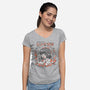 Evil Doll Yokai-womens v-neck tee-Bear Noise
