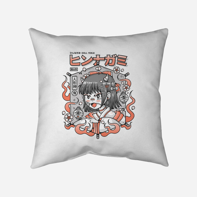 Evil Doll Yokai-none removable cover w insert throw pillow-Bear Noise