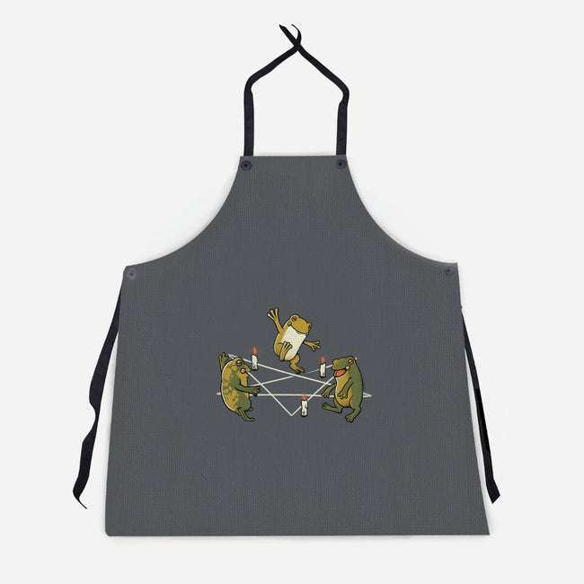 Dancing Frog-unisex kitchen apron-tobefonseca