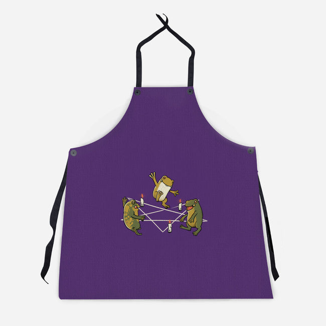 Dancing Frog-unisex kitchen apron-tobefonseca