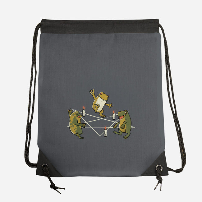 Dancing Frog-none drawstring bag-tobefonseca
