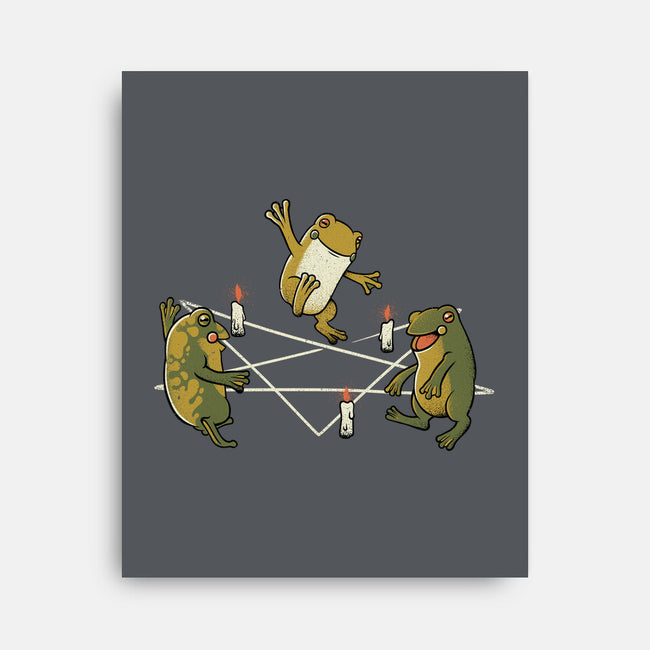 Dancing Frog-none stretched canvas-tobefonseca